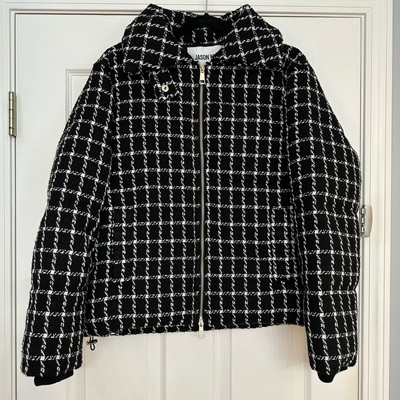 Jason Wu Jackets & Blazers - Jason Wu Black and White Tweed Puffer Size M Jacket